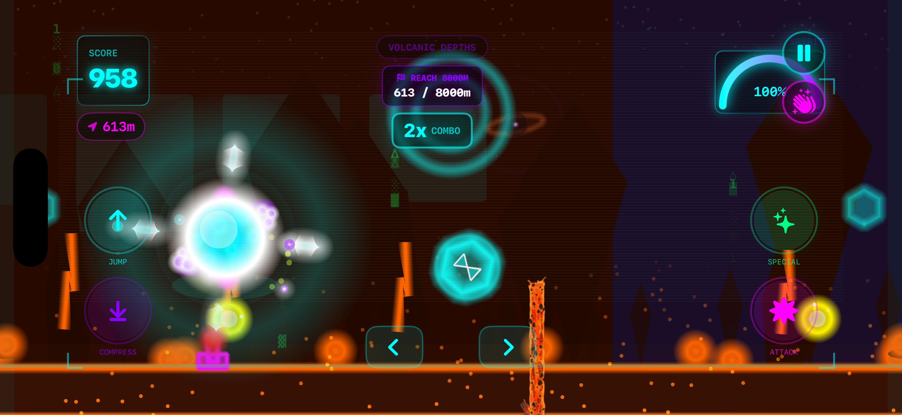 Volcanic Depths gameplay screenshot